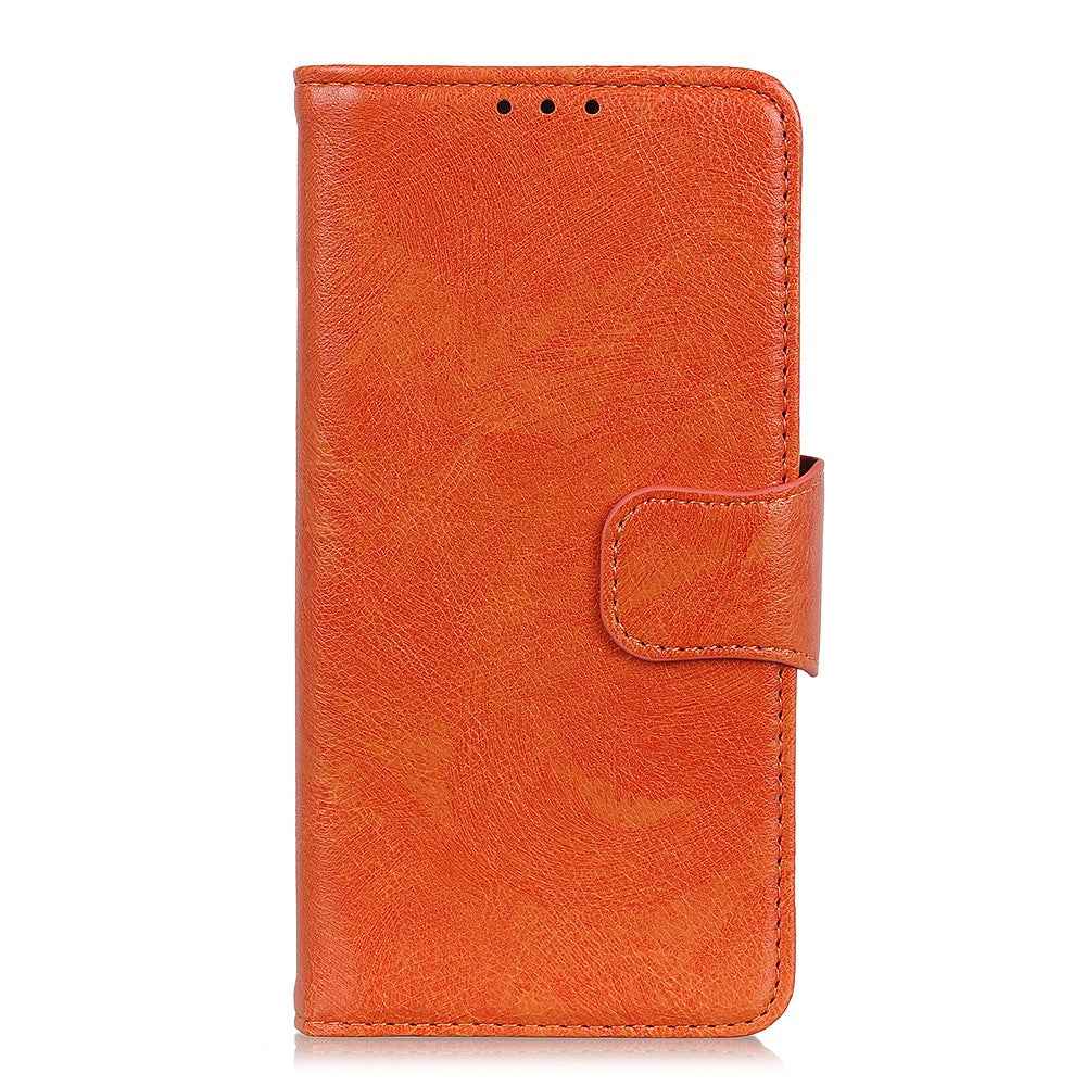 For Xiaomi 17 Pro Case Nappa Texture Split Leather Wallet Phone Cover - Orange