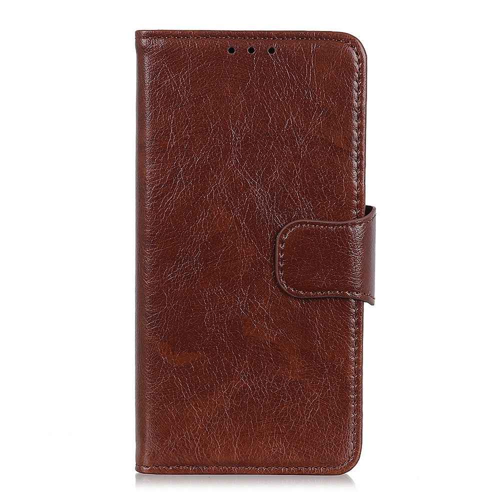 For Xiaomi 17 Pro Case Nappa Texture Split Leather Wallet Phone Cover - Brown