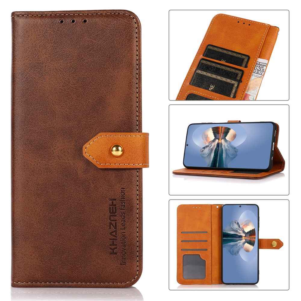 KHAZNEH For Xiaomi 17 Pro Wallet Phone Case Stand Leather Flip Cover - Brown