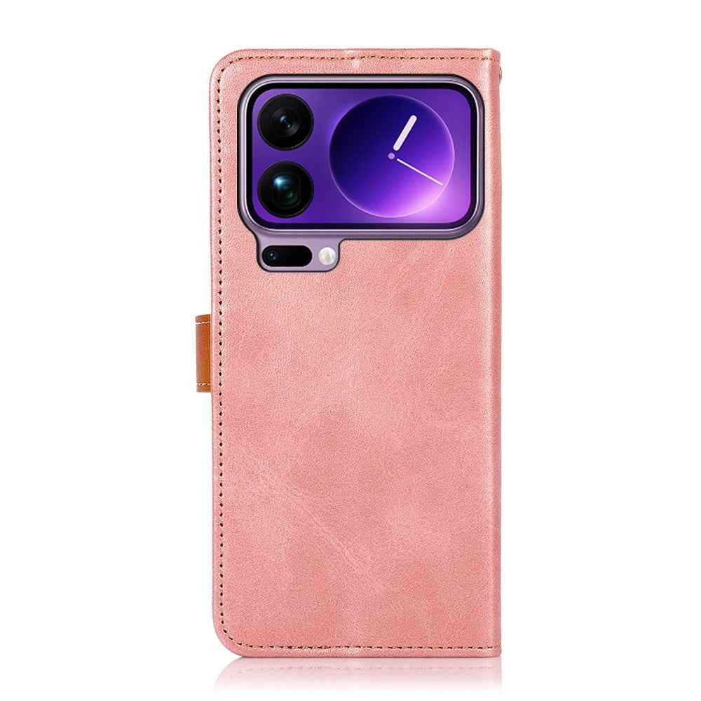 KHAZNEH For Xiaomi 17 Pro Wallet Phone Case Stand Leather Flip Cover - Rose Gold