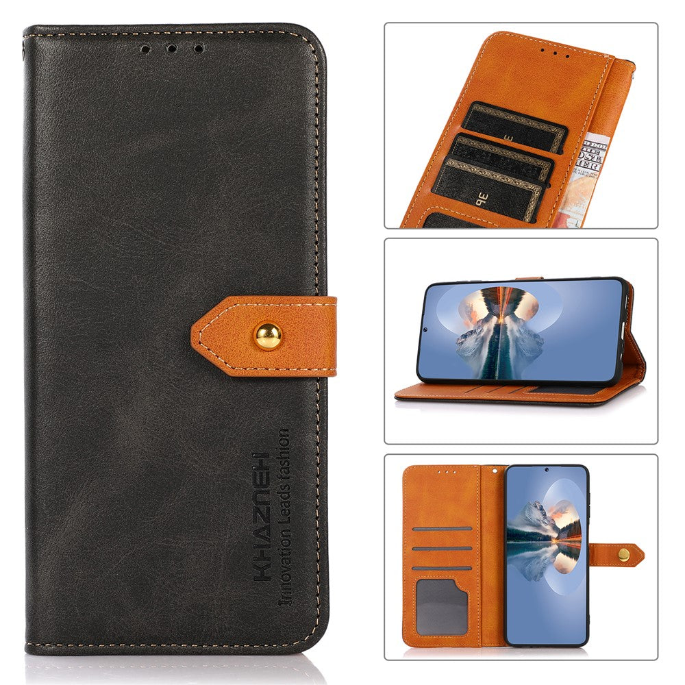 KHAZNEH For Xiaomi 17 Pro Max Wallet Phone Case Stand Leather Flip Cover - Black