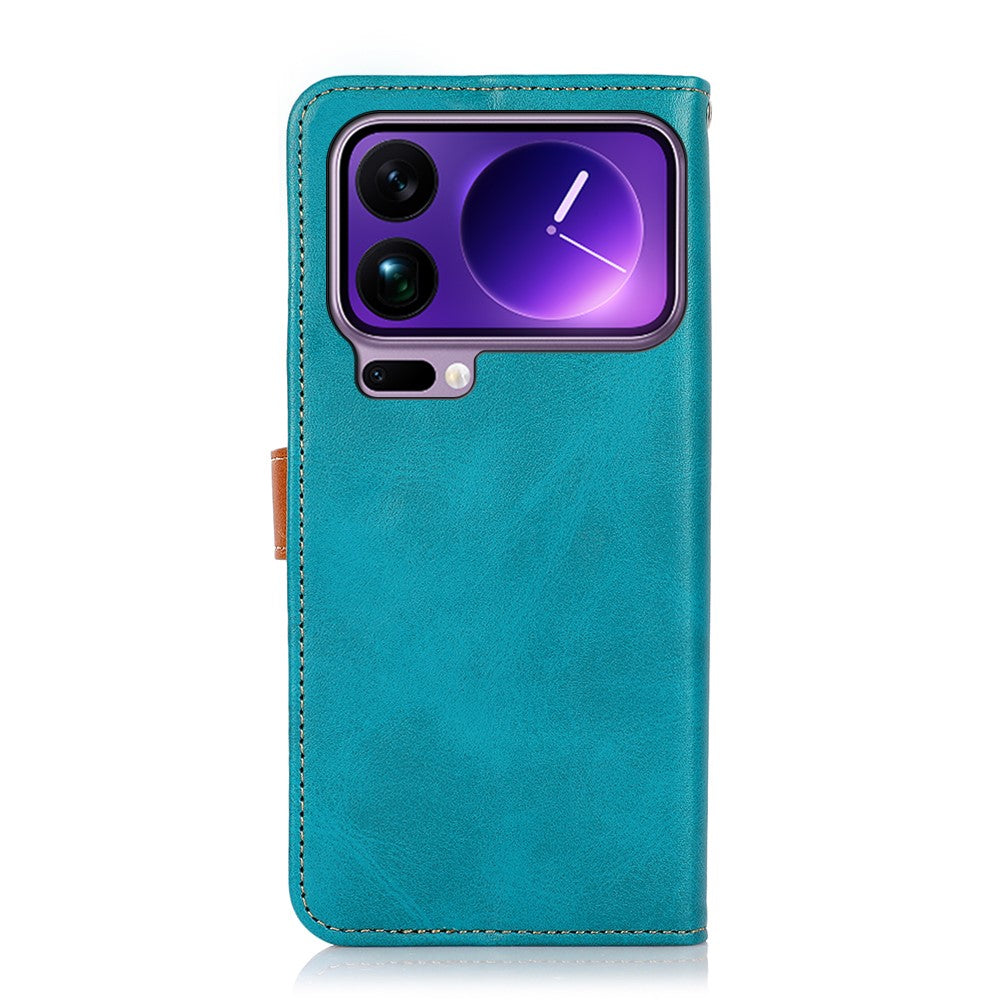KHAZNEH For Xiaomi 17 Pro Max Wallet Phone Case Stand Leather Flip Cover - Blue
