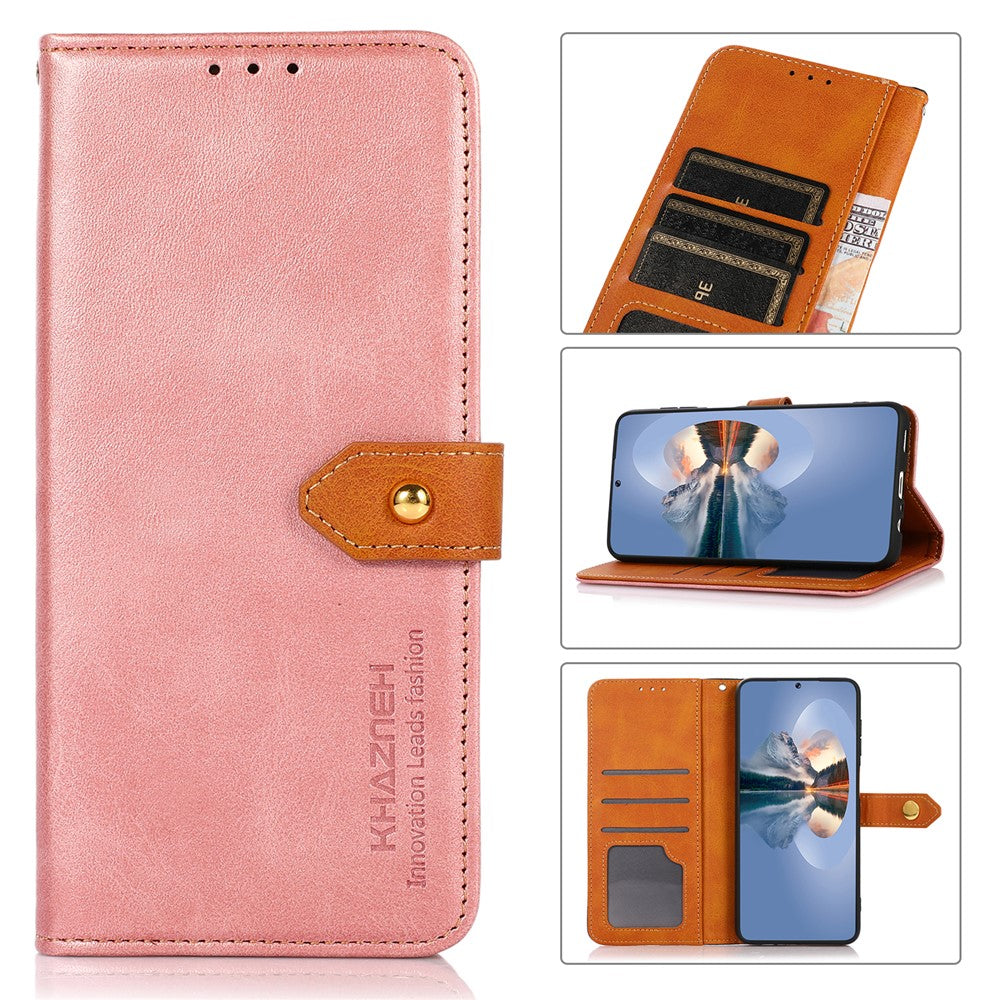KHAZNEH For Xiaomi 17 Pro Max Wallet Phone Case Stand Leather Flip Cover - Rose Gold
