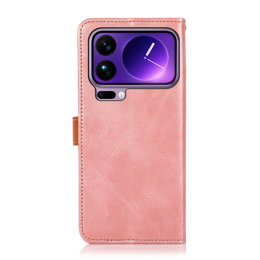 KHAZNEH For Xiaomi 17 Pro Max Wallet Phone Case Stand Leather Flip Cover - Rose Gold
