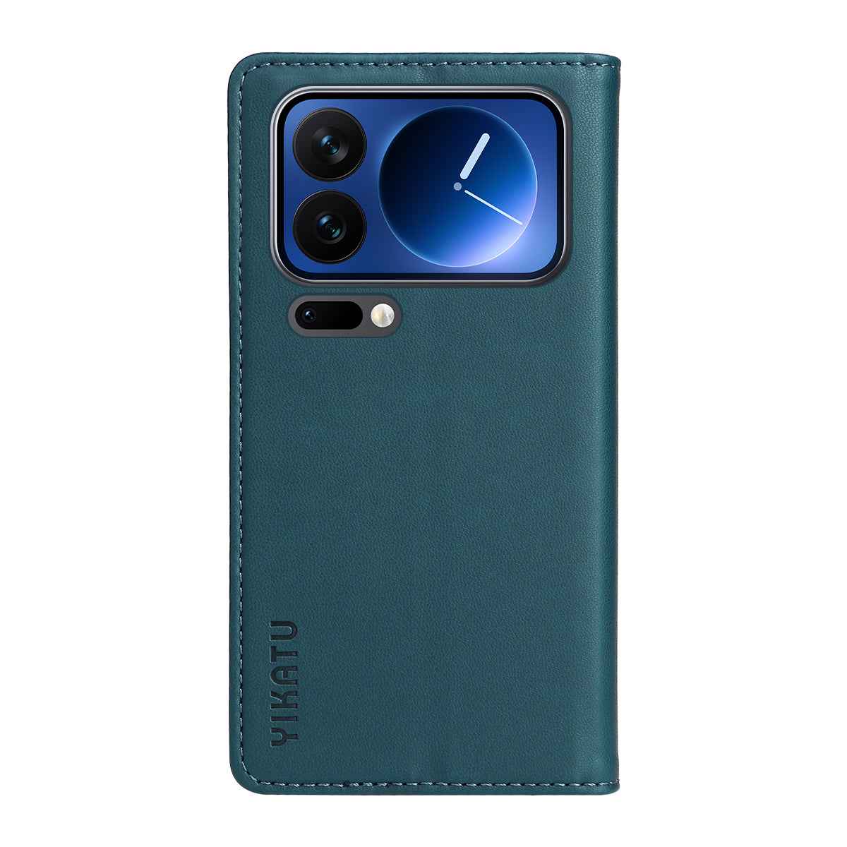 For Xiaomi 17 Pro Phone Cases YIKATU Magnetic Closure PU Leather Mobile Cover - Green