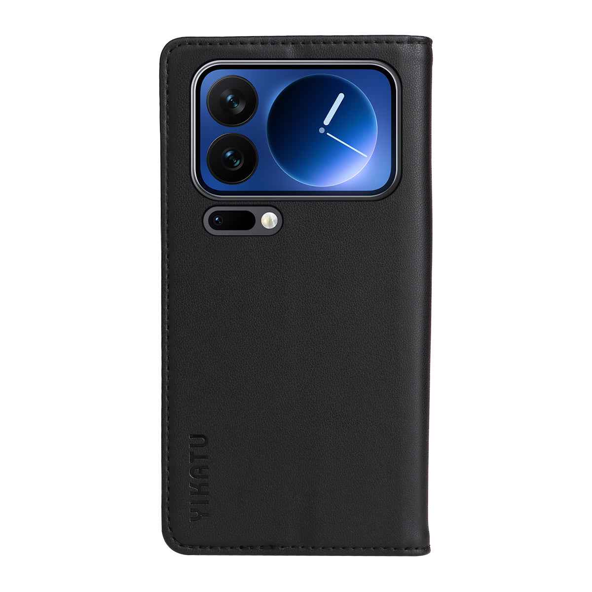 For Xiaomi 17 Pro Phone Cases YIKATU Magnetic Closure PU Leather Mobile Cover - Black