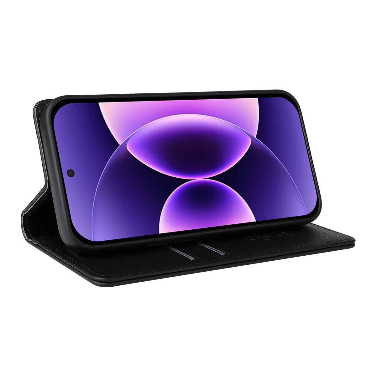 For Xiaomi 17 Pro Phone Cases YIKATU Magnetic Closure PU Leather Mobile Cover - Black