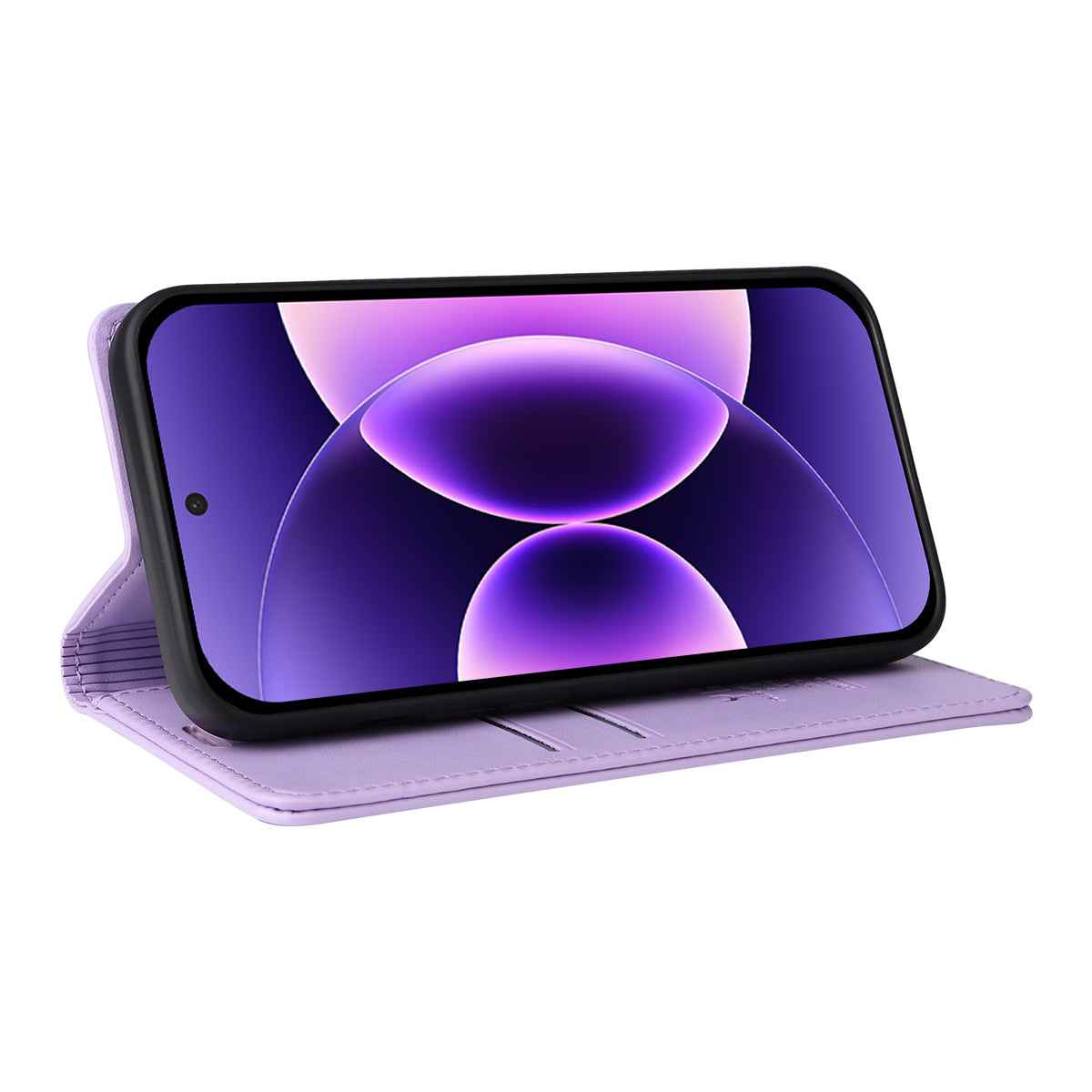 For Xiaomi 17 Pro Phone Cases YIKATU Magnetic Closure PU Leather Mobile Cover -  Light Purple