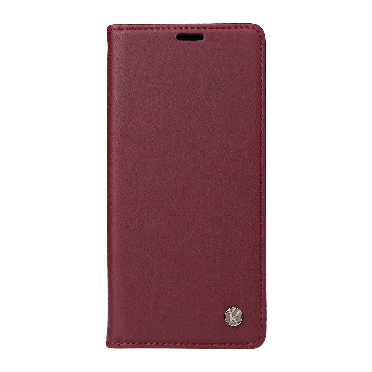 For Xiaomi 17 Pro Phone Cases YIKATU Magnetic Closure PU Leather Mobile Cover - Wine Red