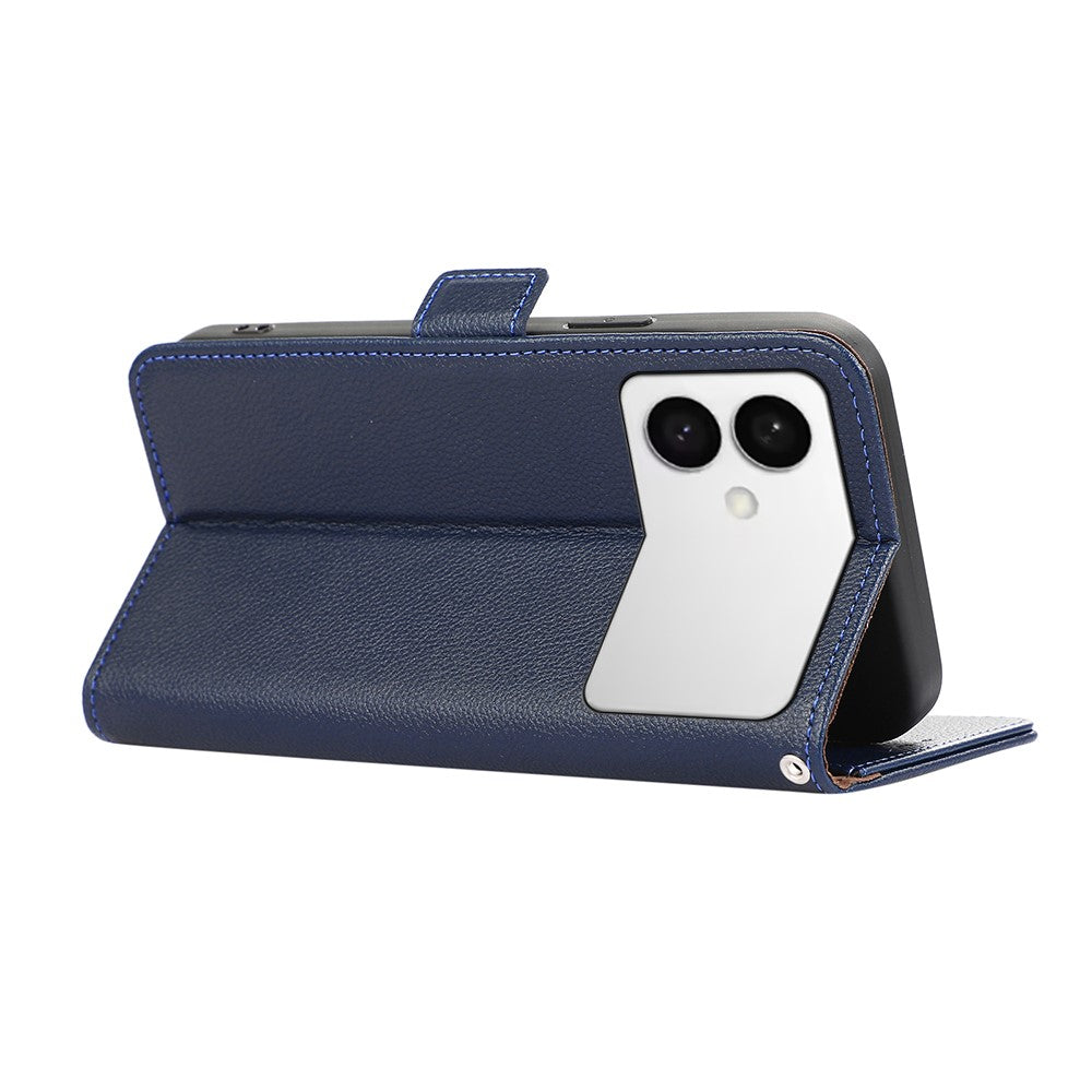 ABEEL-For-Samsung-Galaxy-S26-Edge-Case-Litchi-Texture-Leather-RFID-Blocking-Phone-Cover-Blue