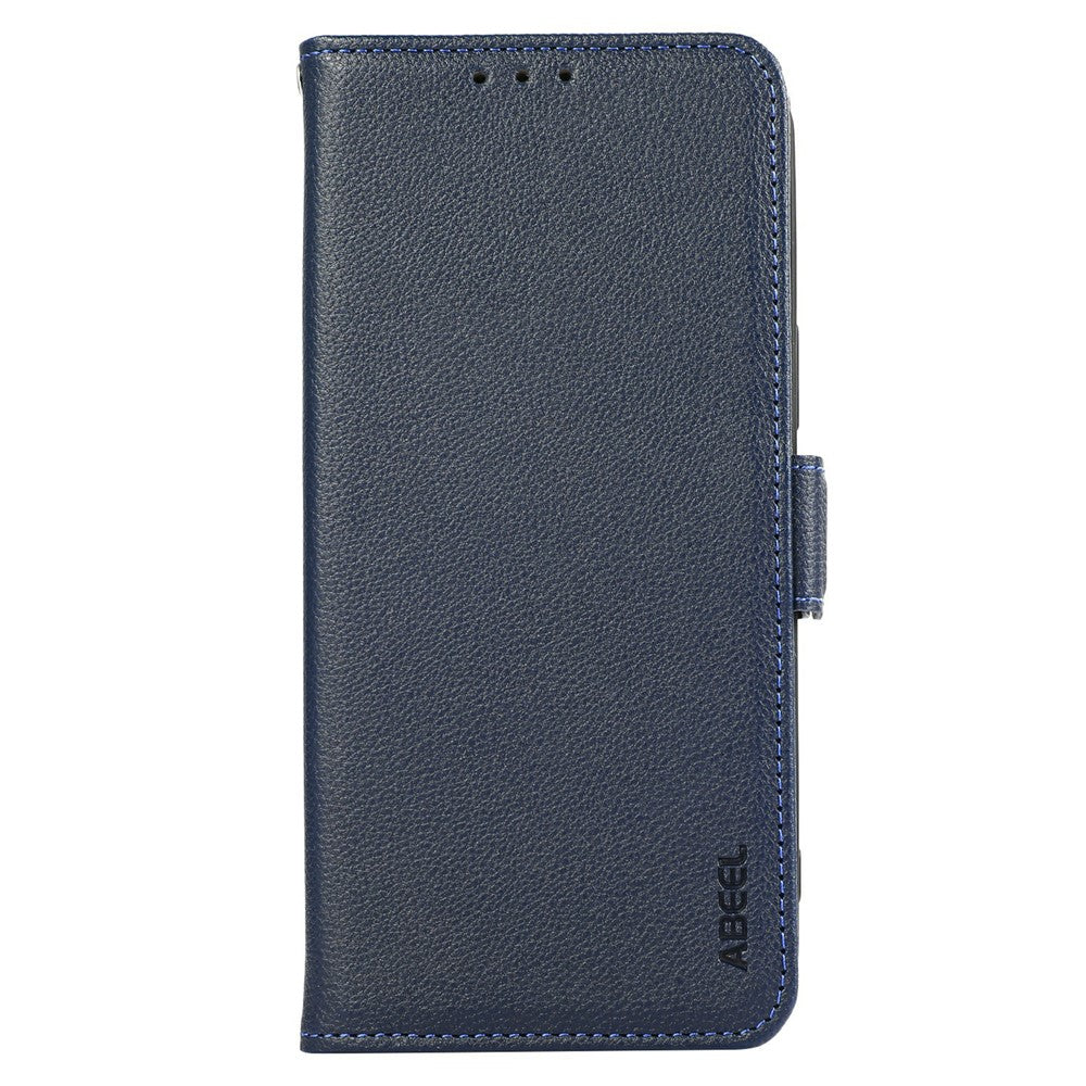 ABEEL-For-Samsung-Galaxy-S26-Edge-Case-Litchi-Texture-Leather-RFID-Blocking-Phone-Cover-Blue
