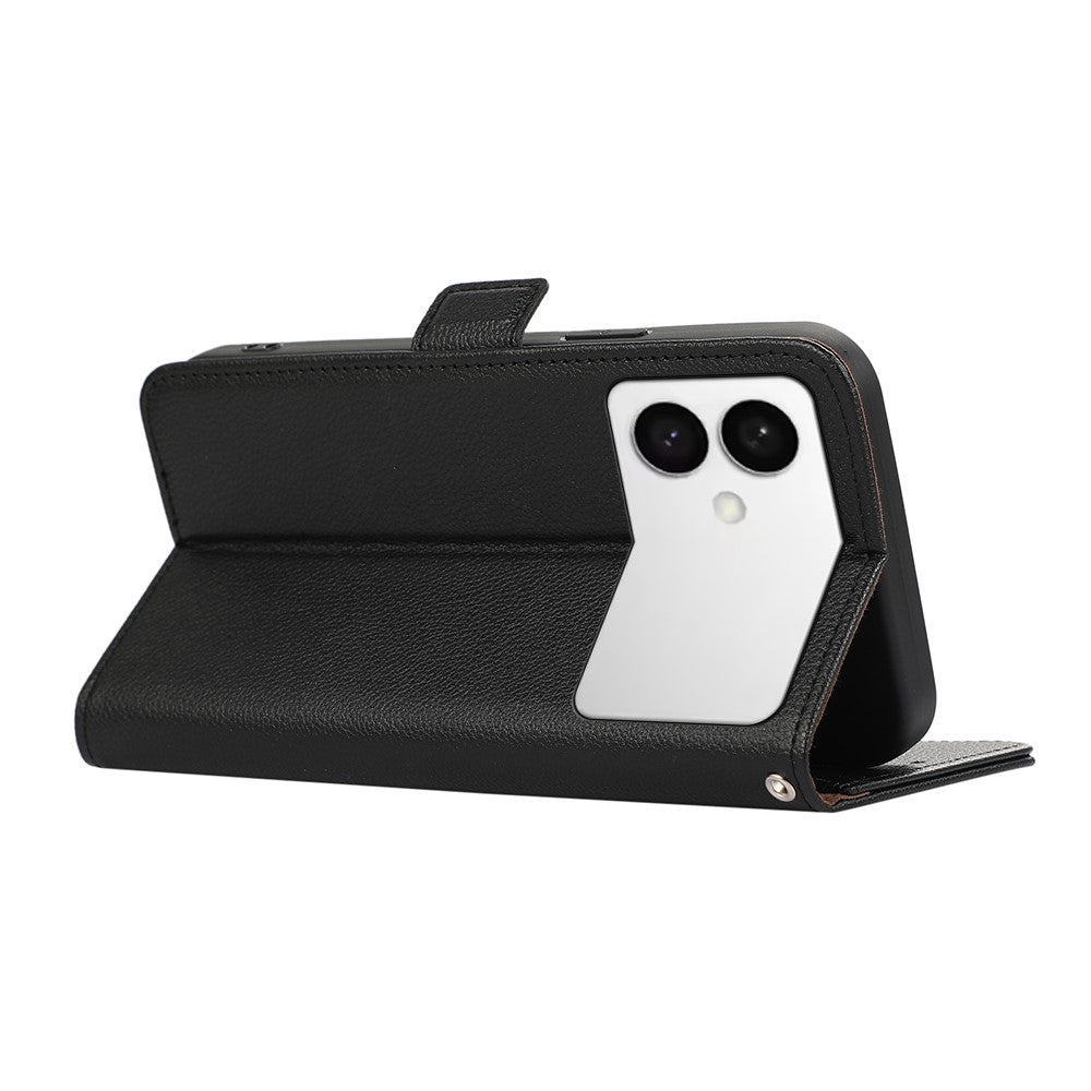 ABEEL-For-Samsung-Galaxy-S26-Edge-Case-Litchi-Texture-Leather-RFID-Blocking-Phone-Cover-Black