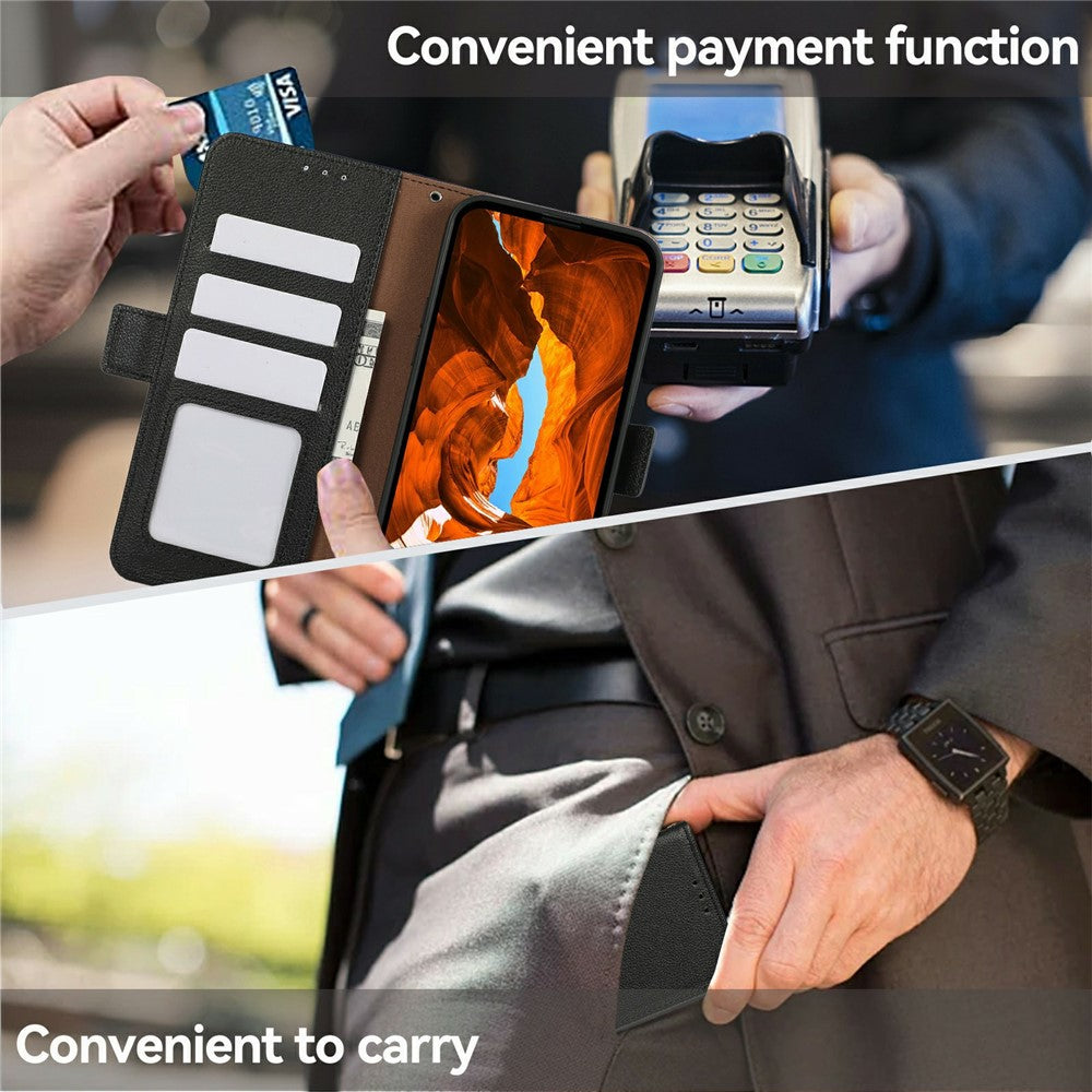 ABEEL-For-Samsung-Galaxy-S26-Edge-Case-Litchi-Texture-Leather-RFID-Blocking-Phone-Cover-Black