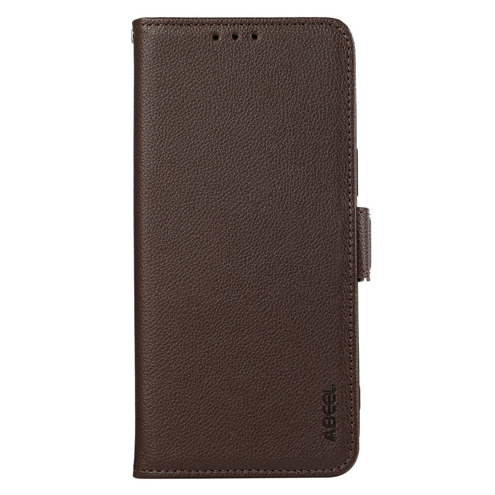 ABEEL-For-Samsung-Galaxy-S26-Edge-Case-Litchi-Texture-Leather-RFID-Blocking-Phone-Cover-Brown