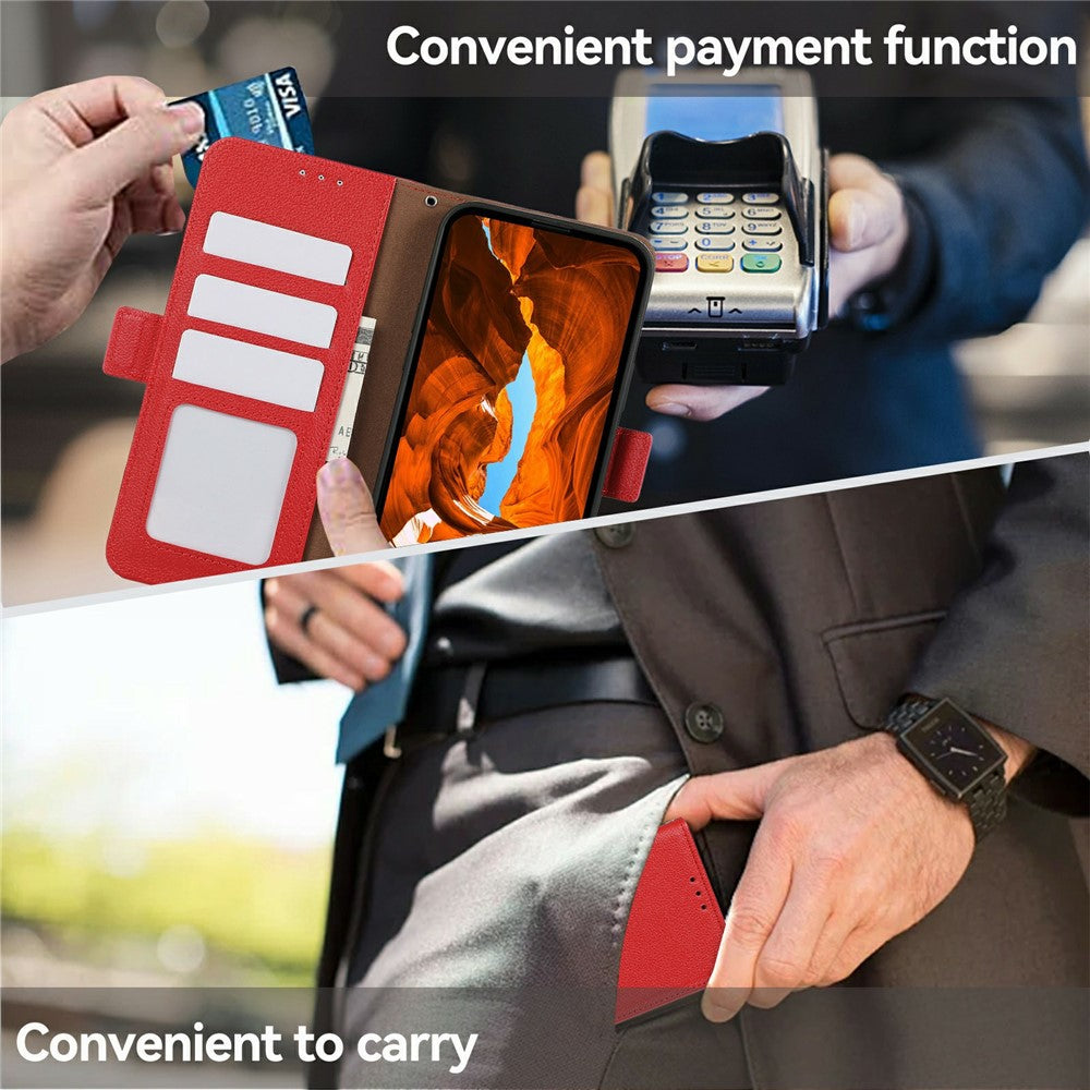 ABEEL-For-Samsung-Galaxy-S26-Edge-Case-Litchi-Texture-Leather-RFID-Blocking-Phone-Cover-Red