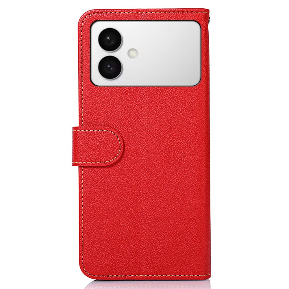 KHAZNEH-For-Samsung-Galaxy-S26-Edge-Case-RFID-Blocking-Wallet-PU-Leather-Phone-Cover-with-Strap-Red