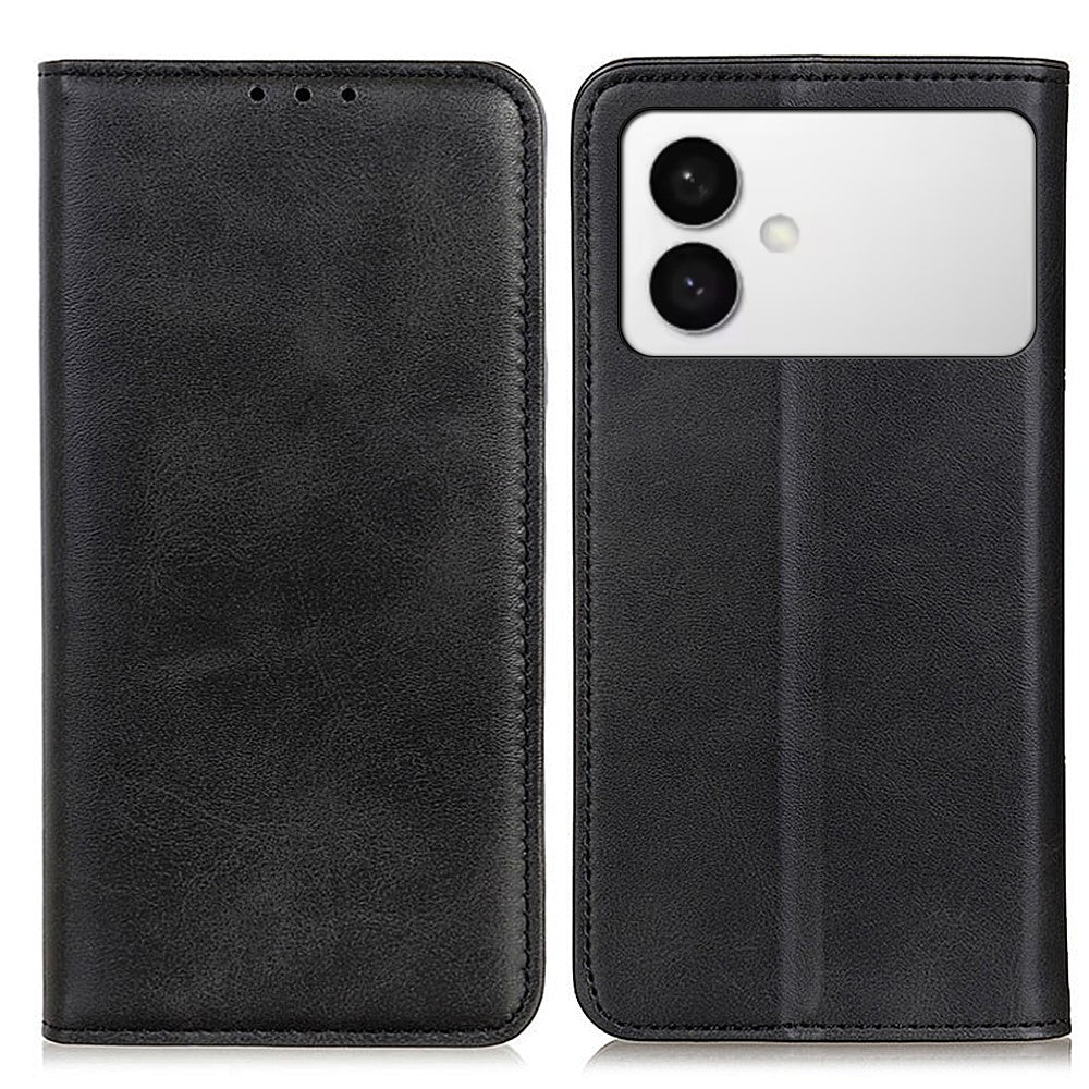For-Samsung-Galaxy-S26-Edge-Case-Split-Leather-Flip-Wallet-Phone-Cover-Black