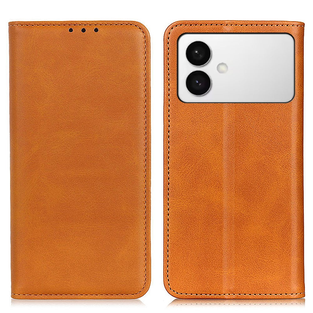 For-Samsung-Galaxy-S26-Edge-Case-Split-Leather-Flip-Wallet-Phone-Cover-Brown