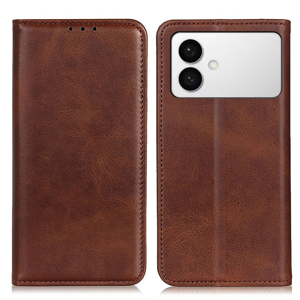 For-Samsung-Galaxy-S26-Edge-Case-Split-Leather-Flip-Wallet-Phone-Cover-Coffee