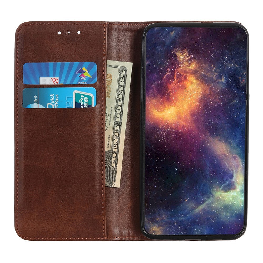 For-Samsung-Galaxy-S26-Edge-Case-Split-Leather-Flip-Wallet-Phone-Cover-Coffee