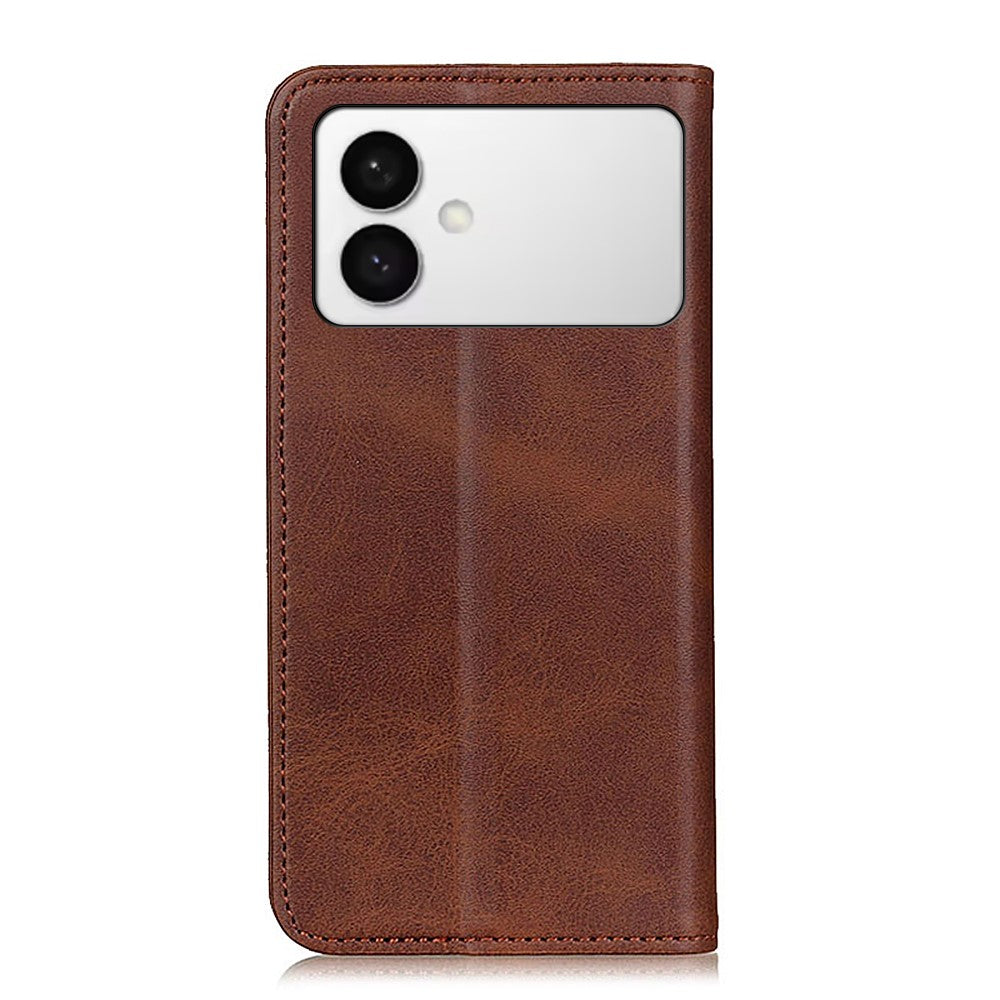 For-Samsung-Galaxy-S26-Edge-Case-Split-Leather-Flip-Wallet-Phone-Cover-Coffee