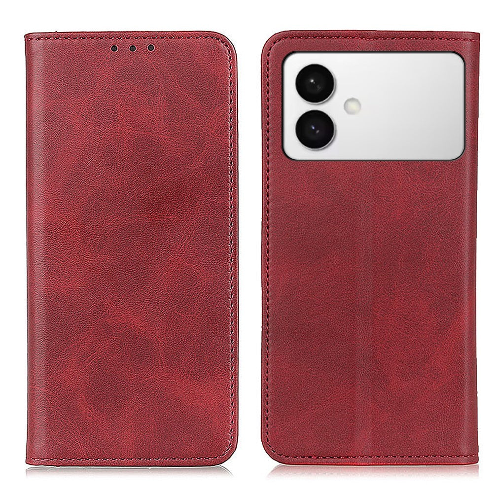 For-Samsung-Galaxy-S26-Edge-Case-Split-Leather-Flip-Wallet-Phone-Cover-Red