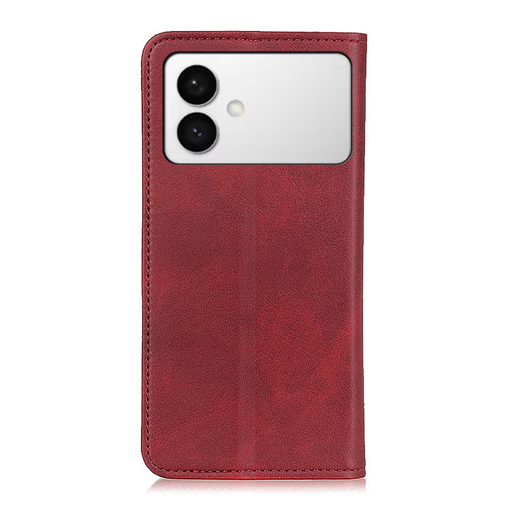 For-Samsung-Galaxy-S26-Edge-Case-Split-Leather-Flip-Wallet-Phone-Cover-Red