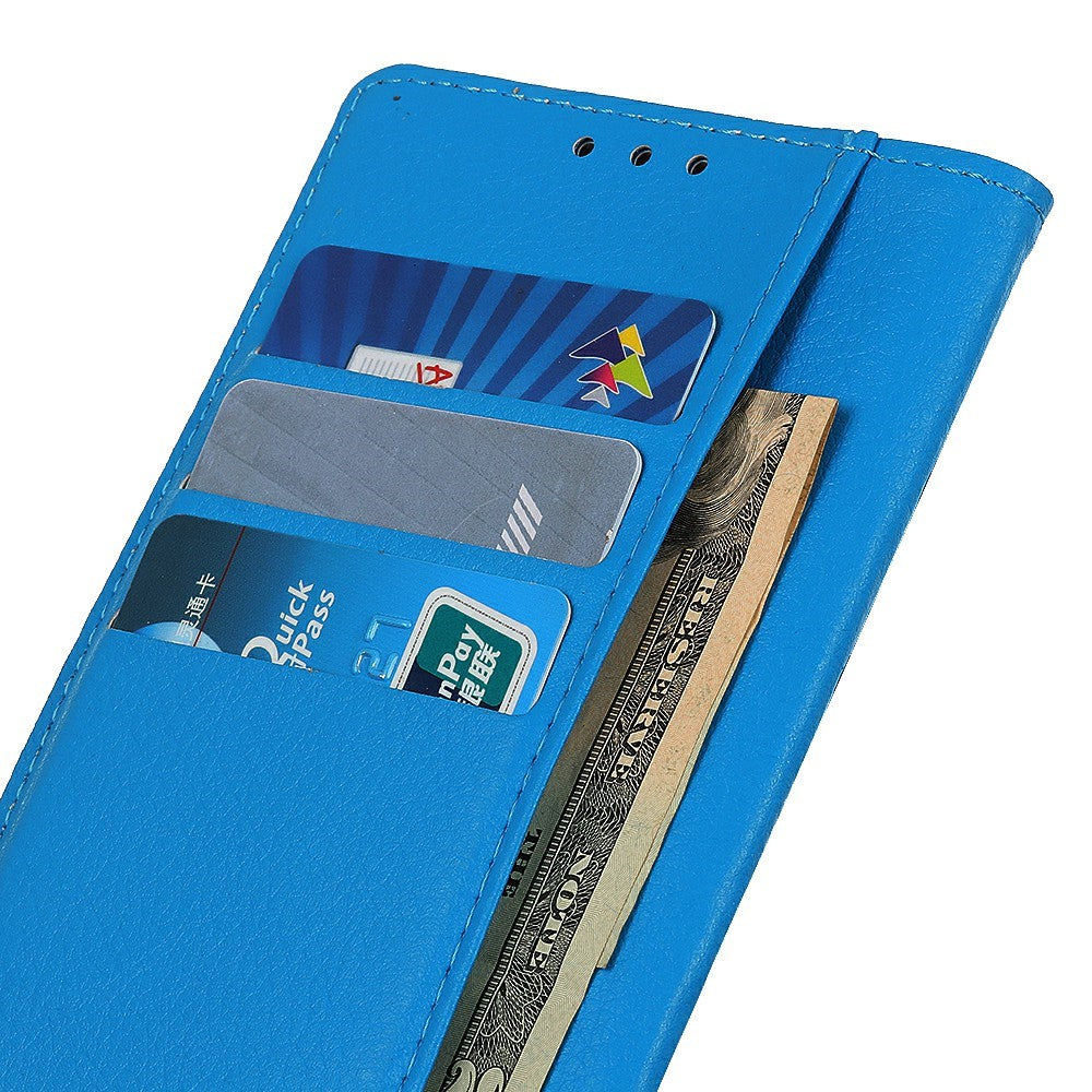 For-Samsung-Galaxy-S26-Edge-Wallet-Case-PU-Leather-Phone-Cover-Litchi-Texture-Blue