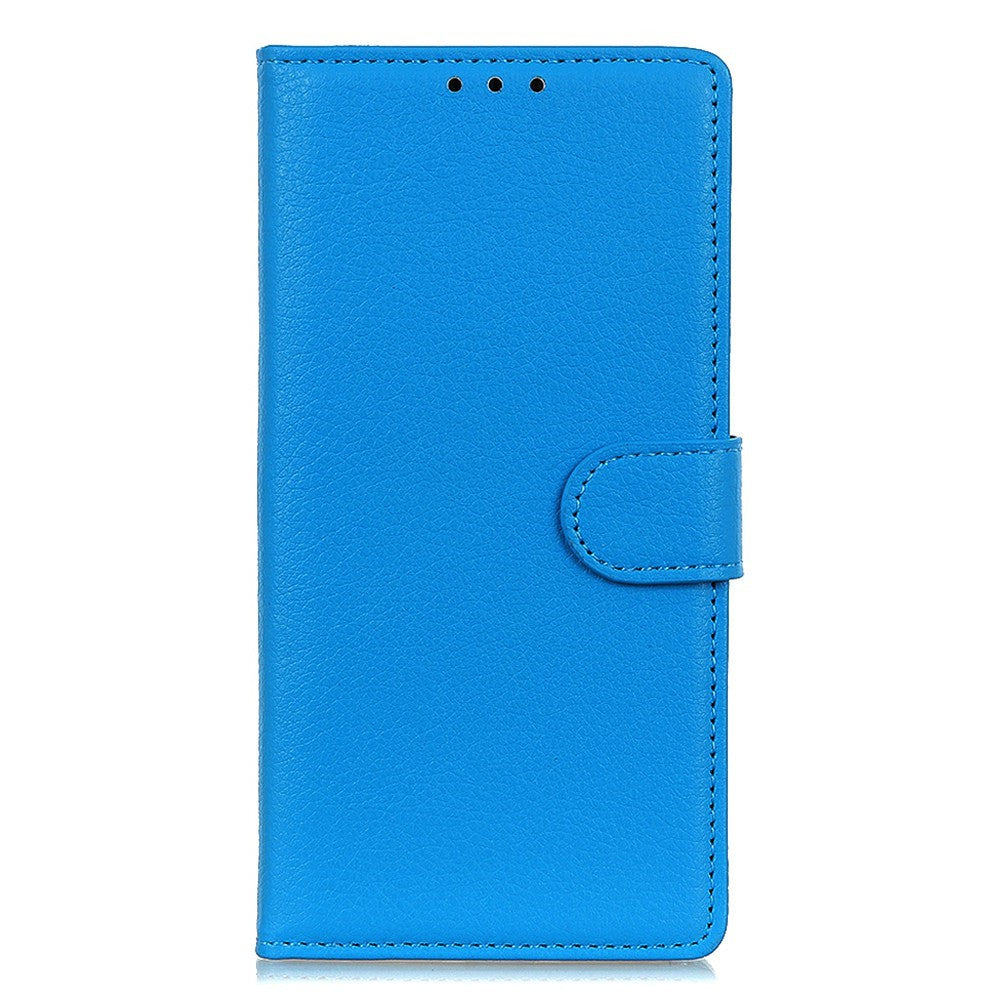 For-Samsung-Galaxy-S26-Edge-Wallet-Case-PU-Leather-Phone-Cover-Litchi-Texture-Blue