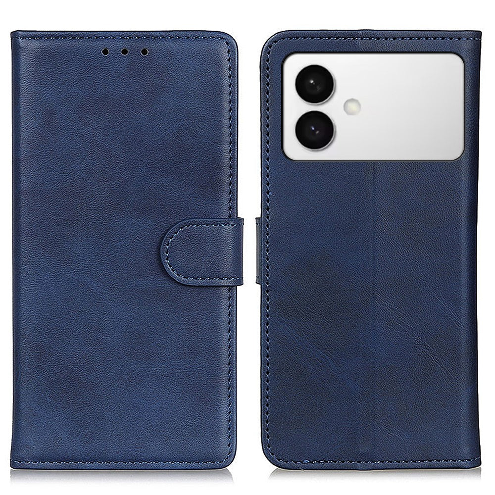 For-Samsung-Galaxy-S26-Edge-Case-Cowhide-Texture-Leather-Wallet-Stand-Phone-Cover-Blue