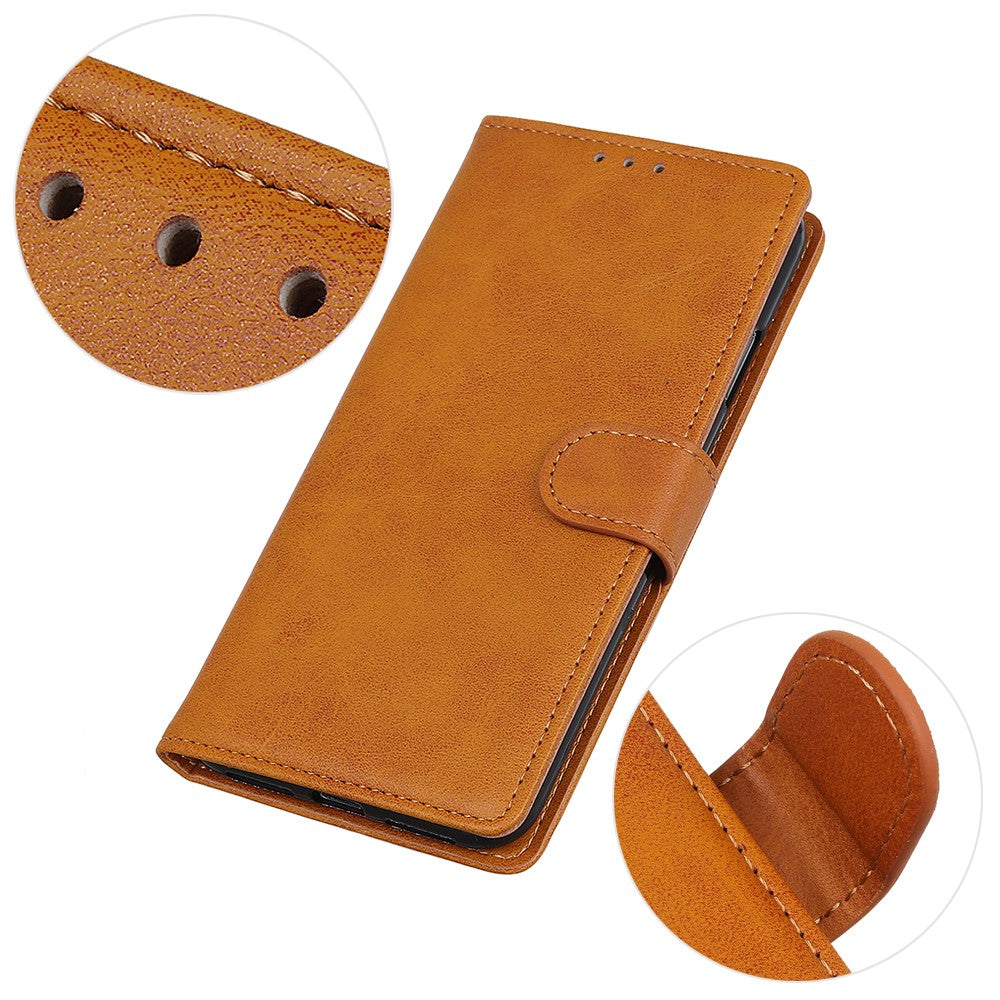 For-Samsung-Galaxy-S26-Edge-Case-Cowhide-Texture-Leather-Wallet-Stand-Phone-Cover-Brown