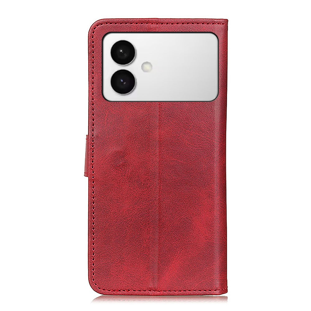 For-Samsung-Galaxy-S26-Edge-Case-Cowhide-Texture-Leather-Wallet-Stand-Phone-Cover-Red