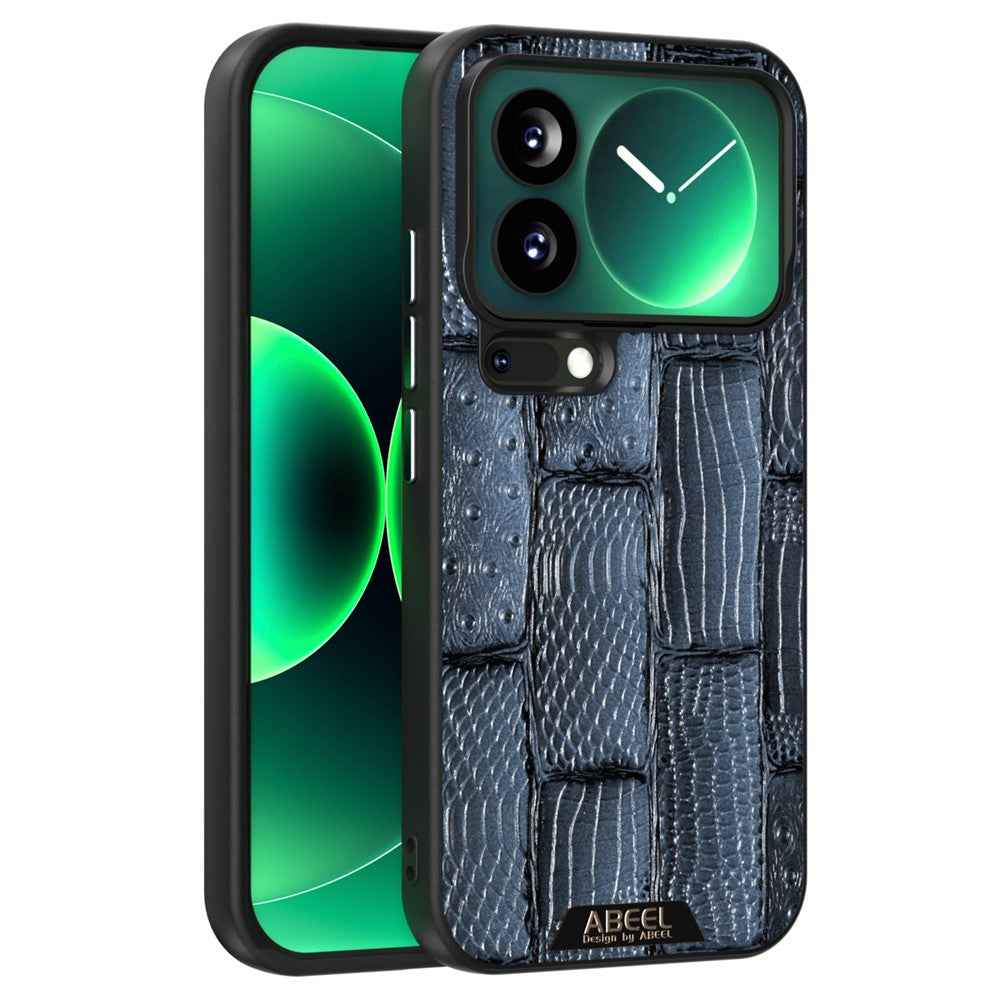 ABEEL For Xiaomi 17 Pro Magnetic Case Beast Texture Micro-Embossing Back Cover - Blue