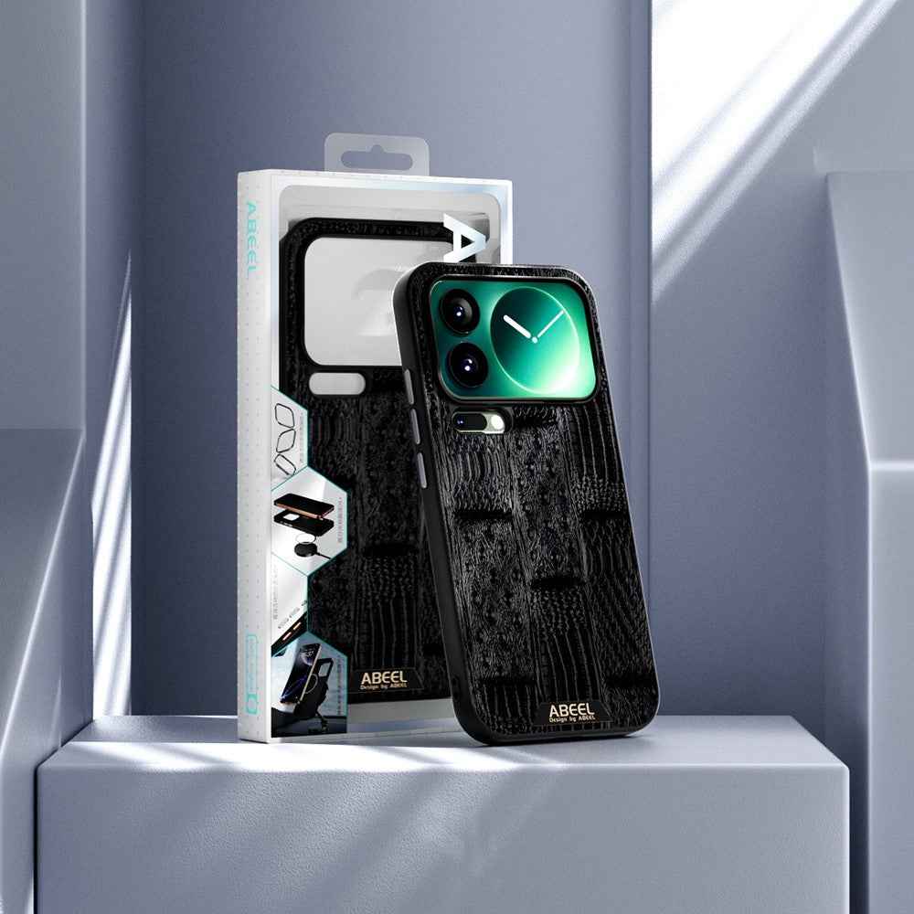 ABEEL For Xiaomi 17 Pro Magnetic Case Beast Texture Micro-Embossing Back Cover - Blue