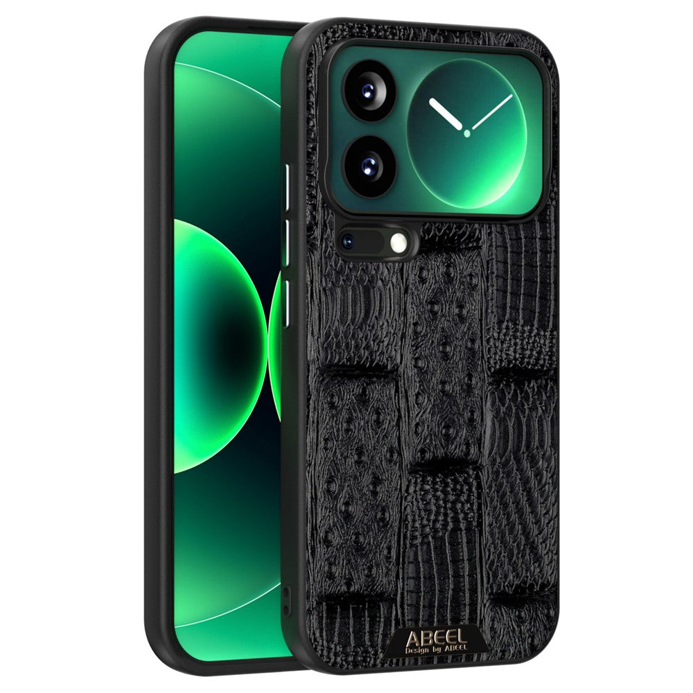 ABEEL For Xiaomi 17 Pro Max Magnetic Case Beast Texture Micro-Embossing Back Cover - Black