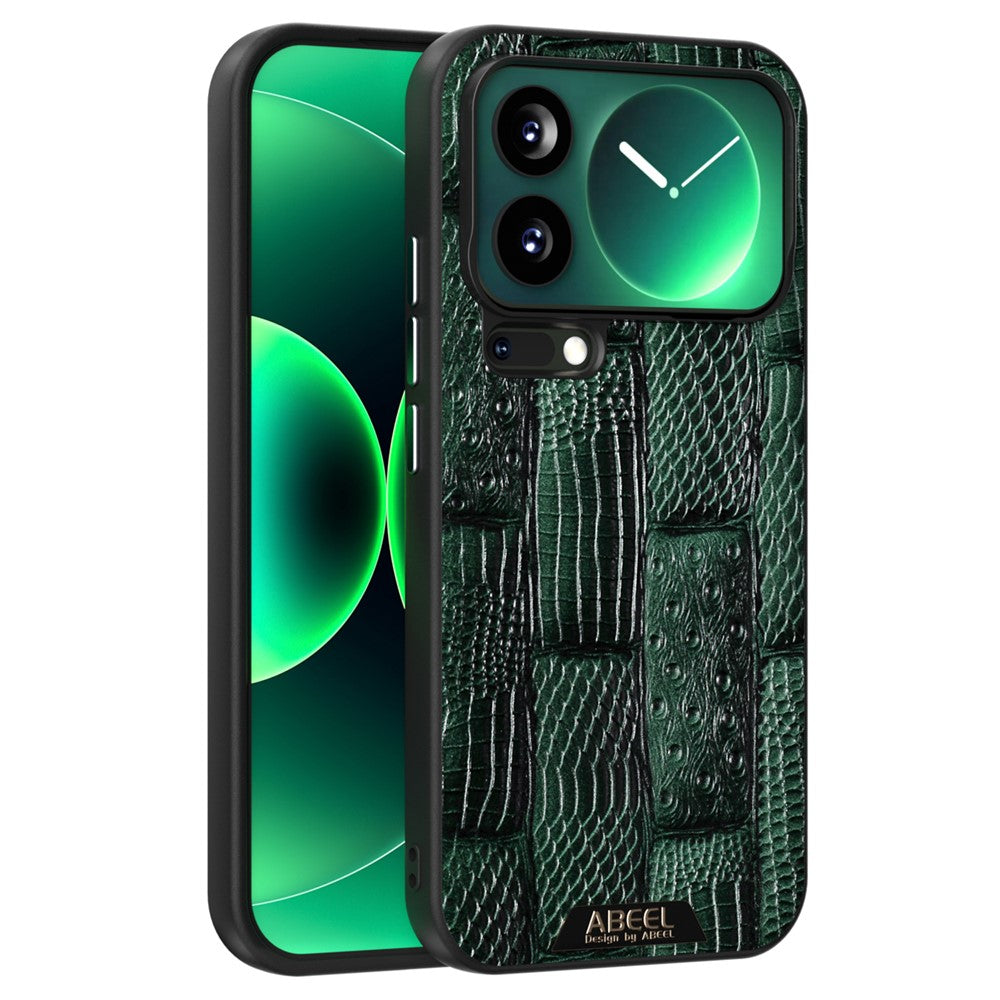 ABEEL For Xiaomi 17 Pro Max Magnetic Case Beast Texture Micro-Embossing Back Cover - Green