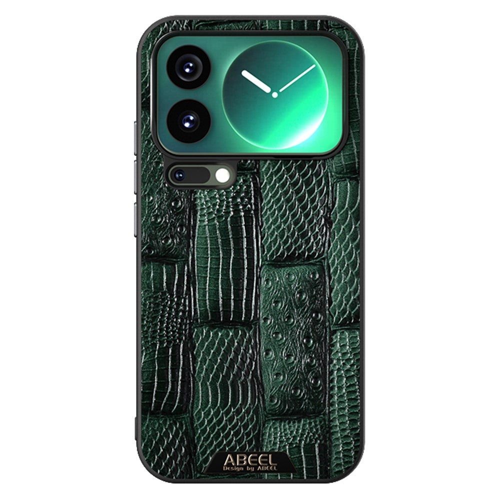 ABEEL For Xiaomi 17 Pro Max Magnetic Case Beast Texture Micro-Embossing Back Cover - Green