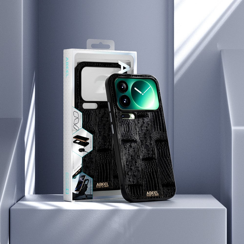 ABEEL For Xiaomi 17 Pro Max Magnetic Case Beast Texture Micro-Embossing Back Cover - Green