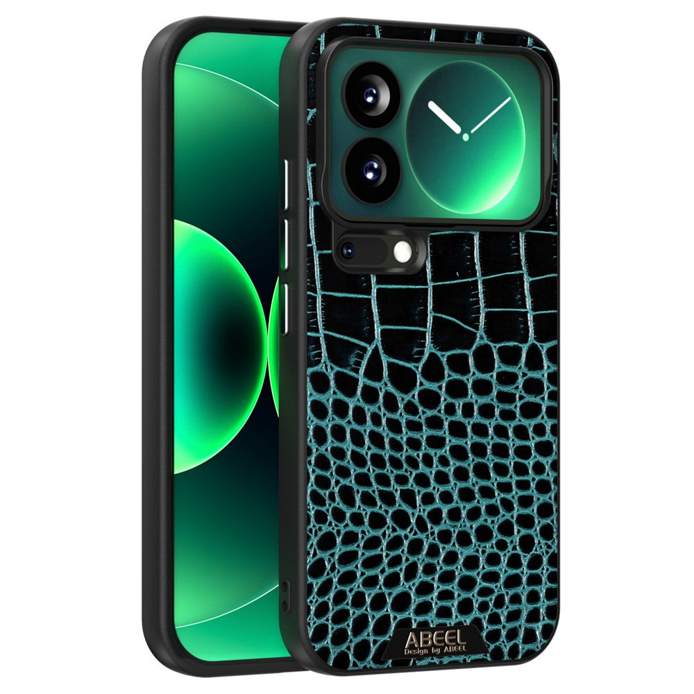 ABEEL For Xiaomi 17 Pro Magnetic Case Crocodile Texture Micro-Embossing Back Cover - Green