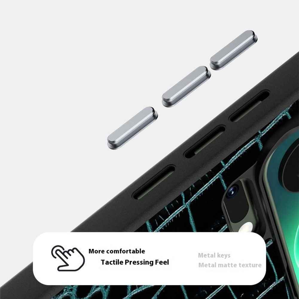 ABEEL For Xiaomi 17 Pro Magnetic Case Crocodile Texture Micro-Embossing Back Cover - Black