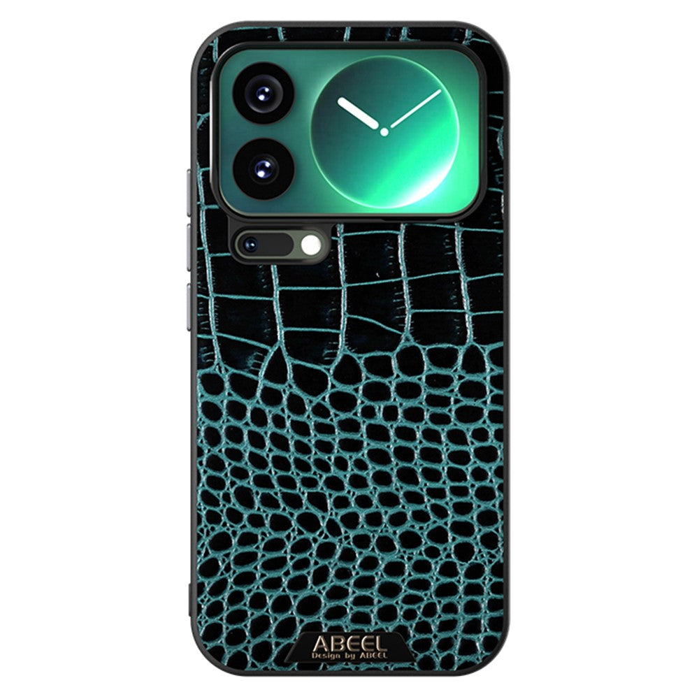 ABEEL For Xiaomi 17 Pro Max Magnetic Case Crocodile Texture Micro-Embossing Back Cover - Green