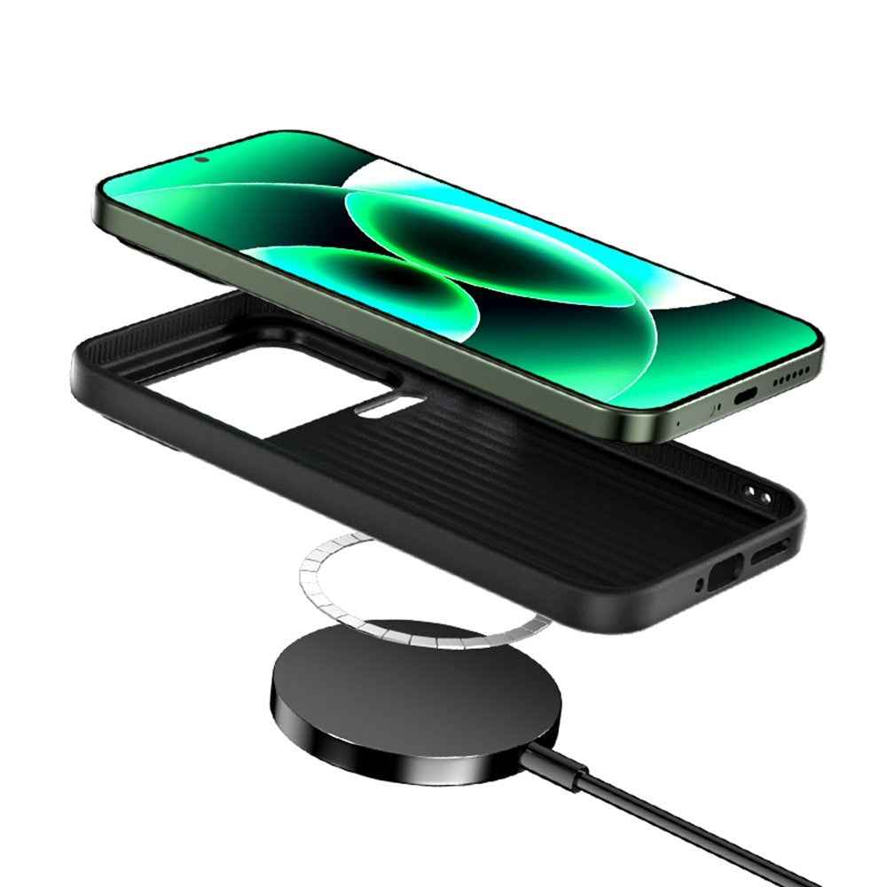 ABEEL For Xiaomi 17 Pro Magnetic Case Textured Micro-Embossing Back Cover - Green