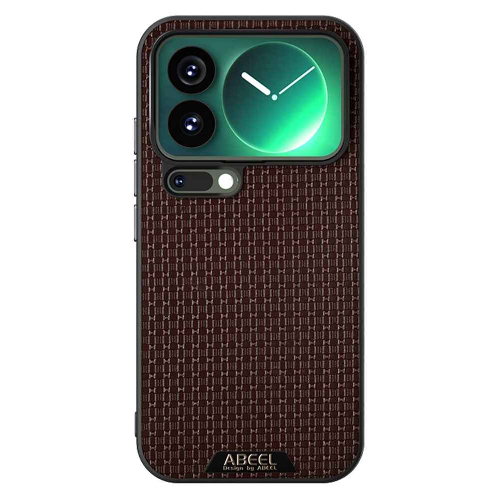ABEEL For Xiaomi 17 Pro Magnetic Case Textured Micro-Embossing Back Cover - Coffee