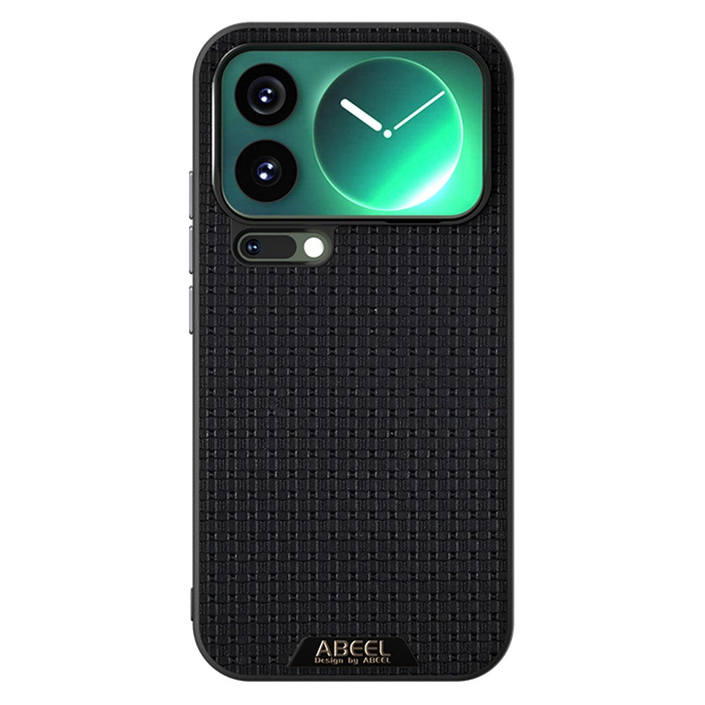 ABEEL For Xiaomi 17 Pro Max Magnetic Case Textured Micro-Embossing Back Cover - Black