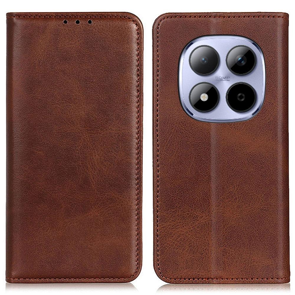 For Xiaomi Redmi Note 15 Pro 5G (Global) Case Split Leather Flip Wallet Phone Cover - Coffee