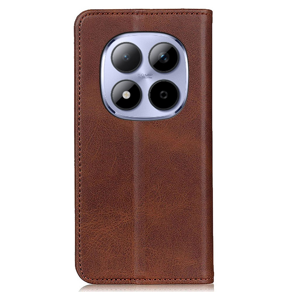 For Xiaomi Redmi Note 15 Pro 5G (Global) Case Split Leather Flip Wallet Phone Cover - Coffee