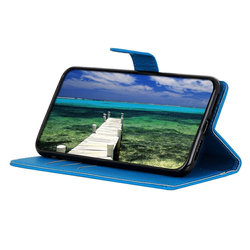 For Xiaomi Redmi Note 15 Pro 5G (Global) Wallet Case PU Leather Phone Cover Litchi Texture - Blue