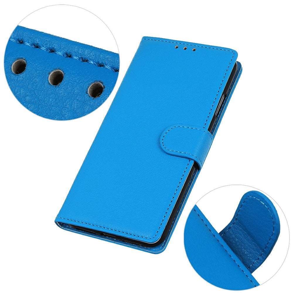 For Xiaomi Redmi Note 15 Pro 5G (Global) Wallet Case PU Leather Phone Cover Litchi Texture - Blue