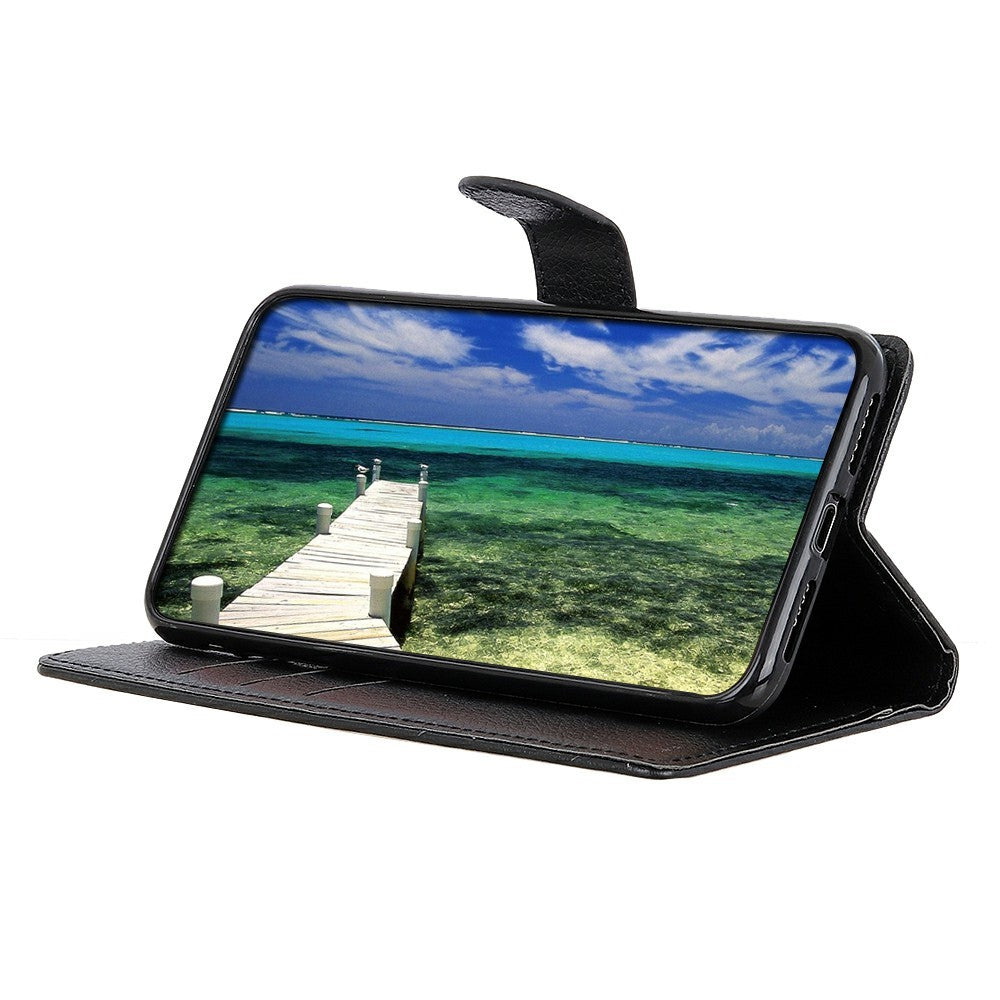 For Xiaomi Redmi Note 15 Pro 5G (Global) Wallet Case PU Leather Phone Cover Litchi Texture - Black