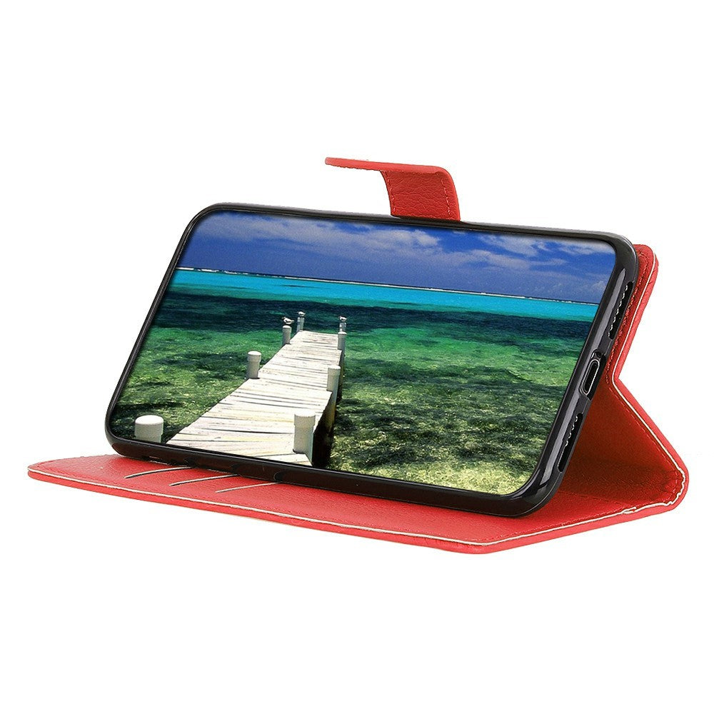 For Xiaomi Redmi Note 15 Pro 5G (Global) Wallet Case PU Leather Phone Cover Litchi Texture - Red